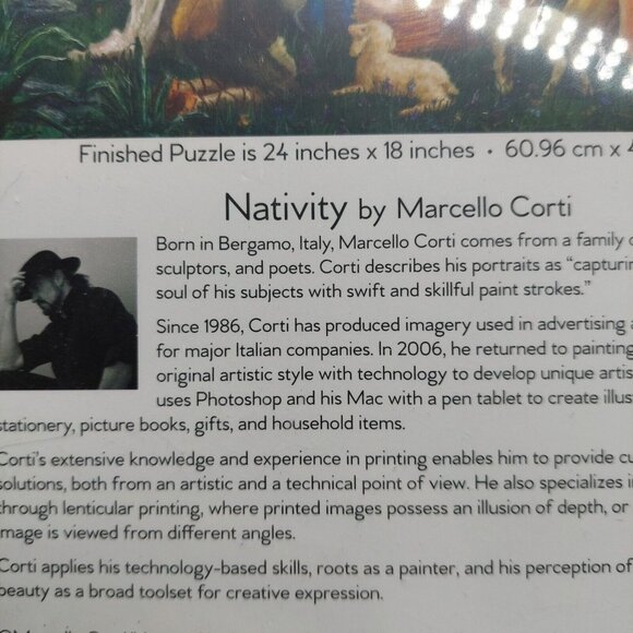 Jigsaw  Puzzle 500 Pieces Marcello Corti Nativity Crown Point Graphic NOS - Picture 4 of 4